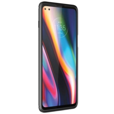 Motorola Moto G 5G Plus „Carbon“ cieta silikona (TPU) melns apvalks | vacins.lv