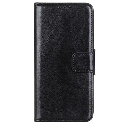 Motorola Moto G 5G Plus juodas odinis atverčiamas dėklas - knygutė | Priedai.lt