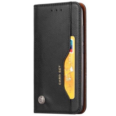 Greznais „Comma“ sērijas ādas atvērams melns Xiaomi Redmi 6 (6A) futrālis | Vacins.lv