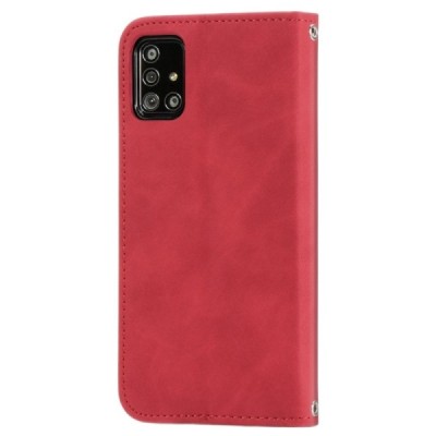 Samsung Galaxy A51 (A515) „Split“ sērijas sarkans atvērams maciņš, maks | Vacins.lv