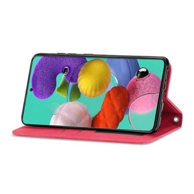 Samsung Galaxy A51 (A515) „Split“ sērijas sarkans atvērams maciņš, maks | Vacins.lv