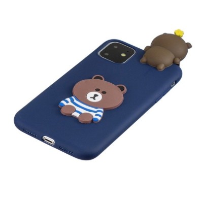 Apple iPhone 11 „Squezy“ Bear cieta silikona (TPU) zils apvalks | vacins.lv