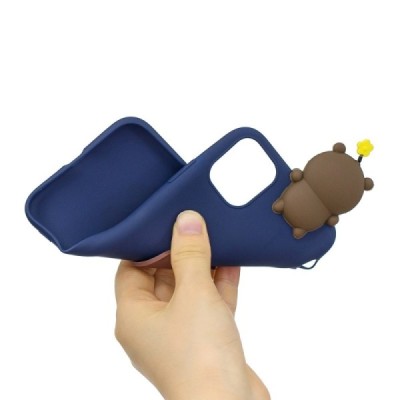 Apple iPhone 11 „Squezy“ Bear cieta silikona (TPU) zils apvalks | vacins.lv