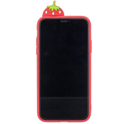 Apple iPhone 11 „Squezy“ Strawberry sarkans cieta silikona (TPU) apvalks | vacins.lv