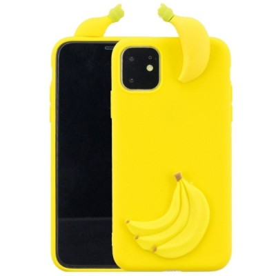 Apple iPhone 11 „Squezy“ Banana dzeltens cieta silikona (TPU) apvalks | vacins.lv