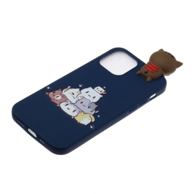 Apple iPhone 12 Mini „Squezy“ Cats kieto silikono TPU mėlynas dėklas - nugarėlė | Priedai.lt