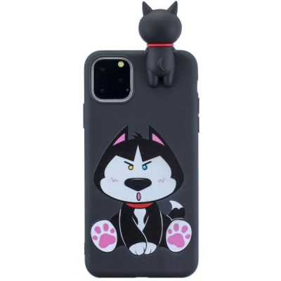 Apple iPhone 11 Pro „Squezy“ Dog cieta silikona (TPU) melns apvalks | vacins.lv