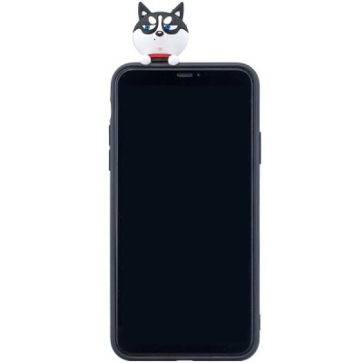 Apple iPhone 11 Pro „Squezy“ Dog cieta silikona (TPU) melns apvalks | vacins.lv