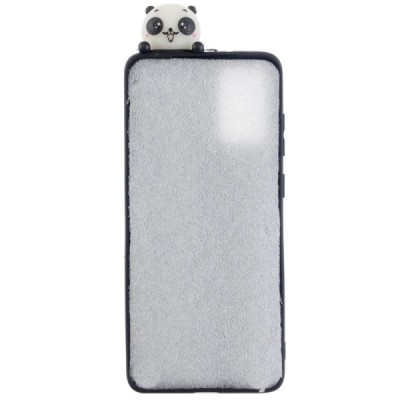 Samsung Galaxy A41 (A415F) „Squezy“ Panda kieto silikono TPU juodas dėklas - nugarėlė | Priedai.lt