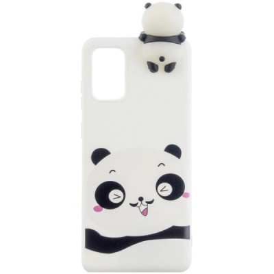 Samsung Galaxy A41 (A415F) „Squezy“ Panda kieto silikono TPU baltas dėklas - nugarėlė | Priedai.lt