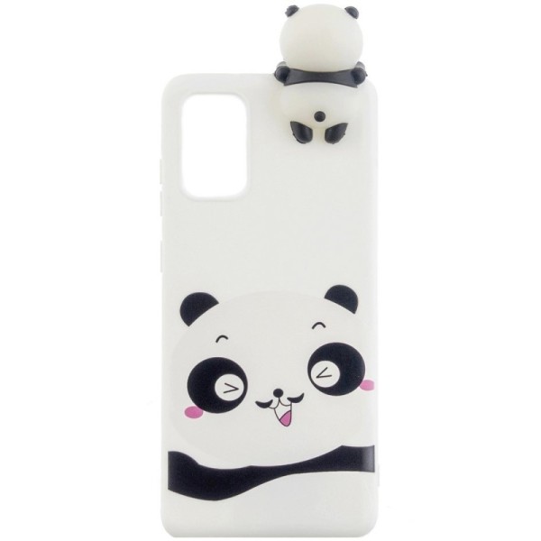 „Squezy“ Panda kieto silikono (TPU) dėklas - baltas (Galaxy A41)