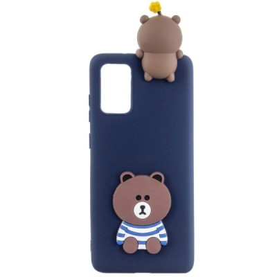 Samsung Galaxy A41 (A415F) „Squezy“ Bear cieta silikona (TPU) zils apvalks | vacins.lv
