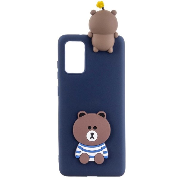 „Squezy“ Bear cieta silikona (TPU) apvalks - zils (Galaxy A41)