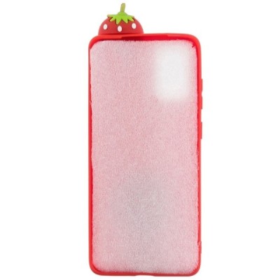 Samsung Galaxy A41 (A415F) „Squezy“ Strawberry kieto silikono TPU raudonas dėklas - nugarėlė | Priedai.lt