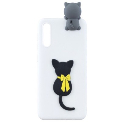 Samsung Galaxy A50 A505F (A50s A507F, A30s A307F) „Squezy“ Cat cieta silikona (TPU) balts apvalks | vacins.lv