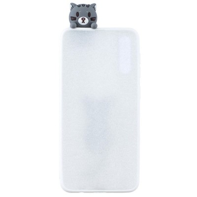 Samsung Galaxy A50 A505F (A50s A507F, A30s A307F) „Squezy“ Cat cieta silikona (TPU) balts apvalks | vacins.lv