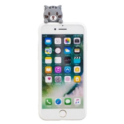 Apple iPhone 7 (iPhone 8, SE 2020) „Squezy“ Cat kieto silikono TPU baltas dėklas - nugarėlė | Priedai.lt