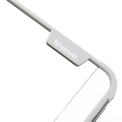 Baltos, juodos ir pilkos spalvų „Walnutt“ Trio kieto silikono (TPU) Apple iPhone SE (5, 5s) dėklas (rėmelis) - kraštų apvadas, b