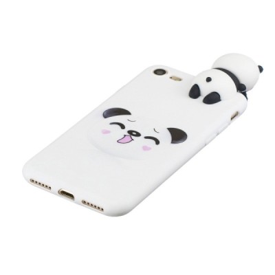 Apple iPhone 7 (iPhone 8, SE 2020) „Squezy“ Panda cieta silikona (TPU) balts apvalks | vacins.lv