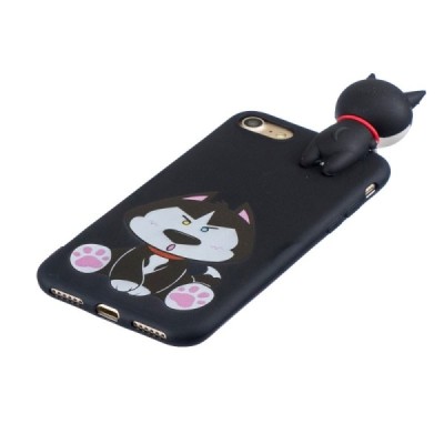 Apple iPhone 7 (iPhone 8, SE 2020) „Squezy“ Dog cieta silikona (TPU) melns apvalks | vacins.lv