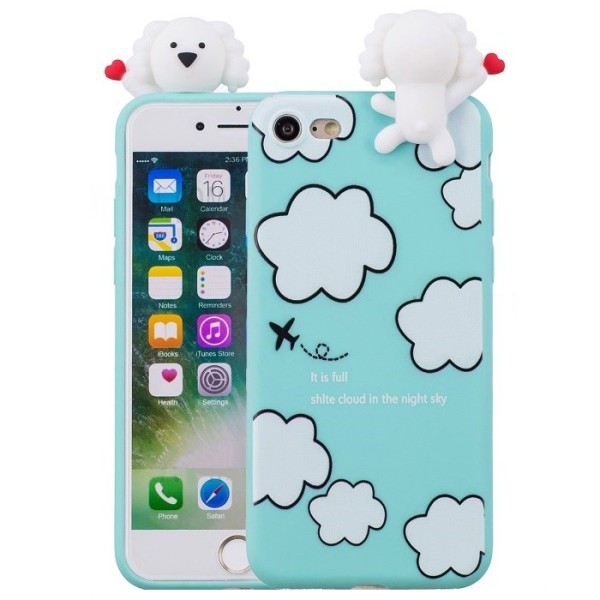 „Squezy“ Dog kieto silikono (TPU) dėklas - mėtinis (iPhone 7 / 8 / SE 2020 / SE 2022)