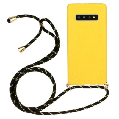 Samsung Galaxy S10 (G973) Strap cieta silikona (TPU) dzeltens apvalks | vacins.lv