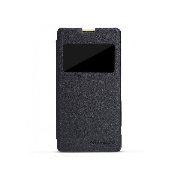 „Nillkin“ Fresh atverčiamas dėklas - juodas (Xperia Z1 Compact)