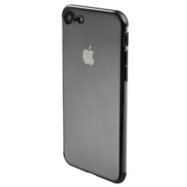 „Sulada“ kieto silikono (TPU) dėklas - skaidrus, juodas (iPhone 7 / 8 / SE 2020 / SE 2022)