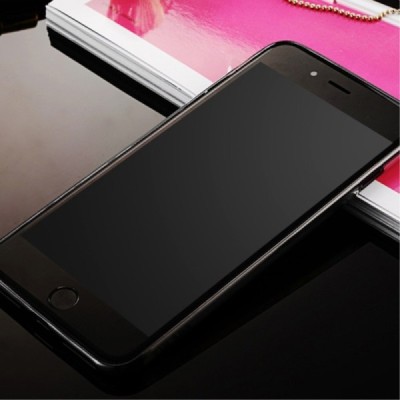 Apple iPhone 7 (iPhone 8, SE 2020) „Sulada“ kieto silikono (TPU) silikoninis skaidrus permatomas plonas dėklas su juodu rėmeliu 