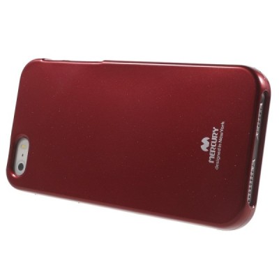 „Mercury“ Color kieto silikono (TPU) raudonas Apple iPhone SE (5, 5s) dėklas (dėkliukas) / Priedai.lt