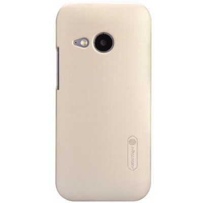 Nillkin Frosted Shield HTC One Mini 2 (HTC One M8 mini) plastikinis šampaninis dėklas - nugarėlė su ekrano plėvele / Priedai.lt