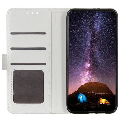 Samsung Galaxy M11 (M115F) atvēramais ādas balts maciņš (maks) | Vacins.lv