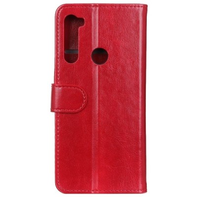 Samsung Galaxy M11 (M115F) atvēramais ādas sarkans maciņš (maks) | Vacins.lv