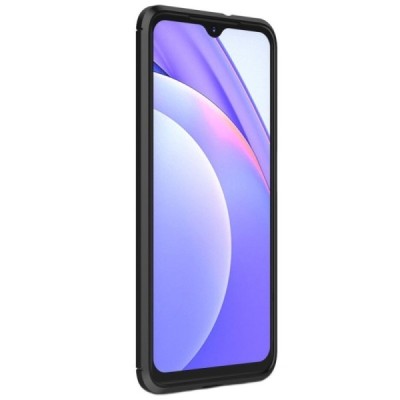 Xiaomi Redmi 9T 5G „Carbon“ cieta silikona (TPU) melns apvalks | vacins.lv