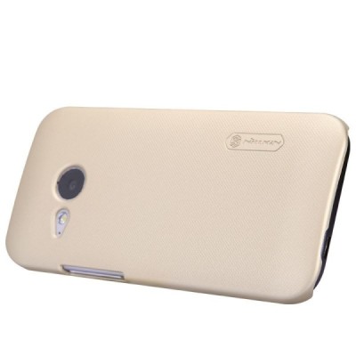 Nillkin Frosted Shield HTC One Mini 2 (HTC One M8 mini) plastikinis šampaninis dėklas - nugarėlė su ekrano plėvele / Priedai.lt