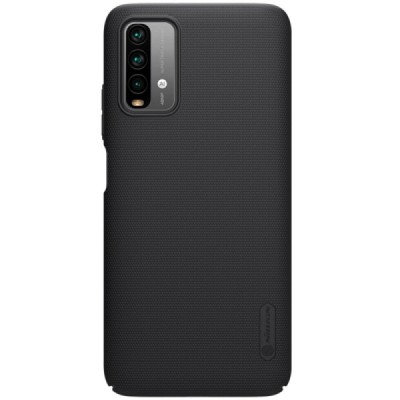 Xiaomi Redmi 9T 5G „Nillkin“ Frosted Shield melns apvalks | vacins.lv