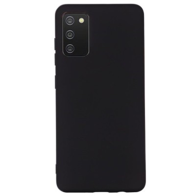 Samsung Galaxy M02s „Shell“ cieta silikona (TPU) melns apvalks | vacins.lv