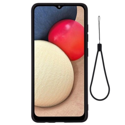 Samsung Galaxy M02s „Shell“ cieta silikona (TPU) melns apvalks | vacins.lv