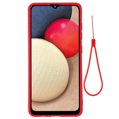 Samsung Galaxy M02s „Shell“ cieta silikona (TPU) sarkans apvalks | vacins.lv