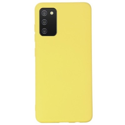 Samsung Galaxy M02s „Shell“ cieta silikona (TPU) dzeltens apvalks | vacins.lv