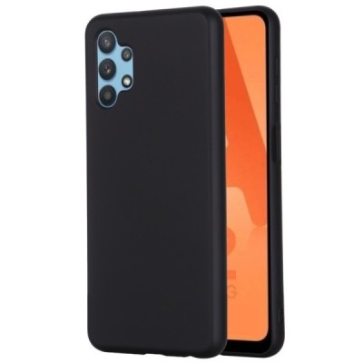 Samsung Galaxy A32 5G „Shell“ cieta silikona (TPU) melns apvalks | vacins.lv