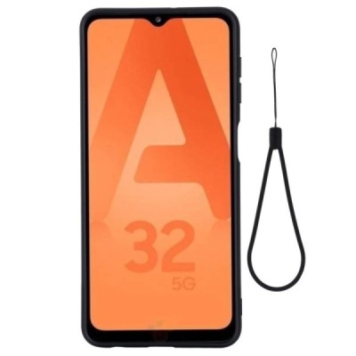 Samsung Galaxy A32 5G „Shell“ cieta silikona (TPU) melns apvalks | vacins.lv