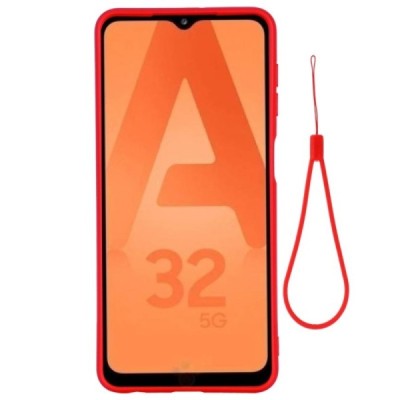 Samsung Galaxy A32 5G „Shell“ cieta silikona (TPU) sarkans apvalks | vacins.lv