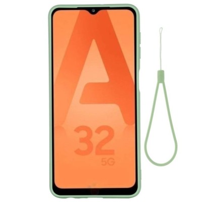 Samsung Galaxy A32 5G „Shell“ cieta silikona (TPU) zaļš apvalks | Vacins.lv