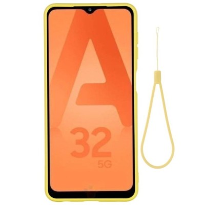 Samsung Galaxy A32 5G Shell kieto silikono TPU geltonas dėklas - nugarėlė | Priedai.lt