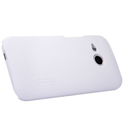 Nillkin Frosted Shield HTC One Mini 2 (HTC One M8 mini) plastikinis baltas dėklas - nugarėlė su ekrano plėvele / Priedai.lt