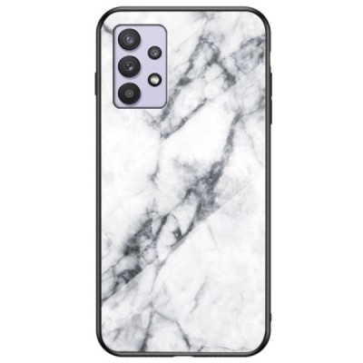 Samsung Galaxy A32 5G „Marble“ cieta silikona (TPU) balts apvalks | vacins.lv