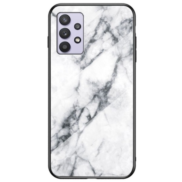 „Marble“ cieta silikona (TPU) apvalks - balts (Galaxy A32 5G)