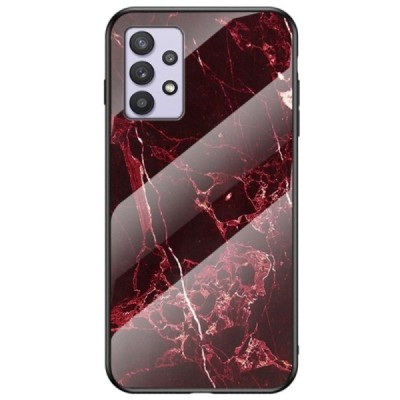 Samsung Galaxy A32 5G „Marble“ cieta silikona (TPU) sarkans apvalks | vacins.lv