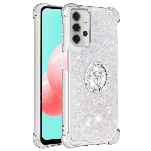 „Shine“ Kickstand kieto silikono (TPU) dėklas - skaidrus (Galaxy A32 5G)